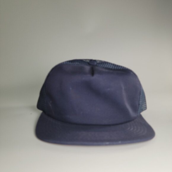 Vintage Blue Blank Snapback Trucker hat Made in USA - Picture 1 of 10